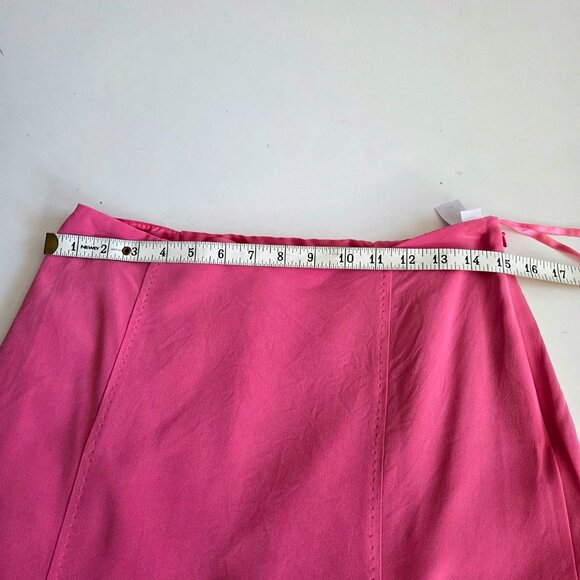 JONS NEW YORK SUIT 100% silk pink /fuchsia color skirt. - Picture 7 of 9
